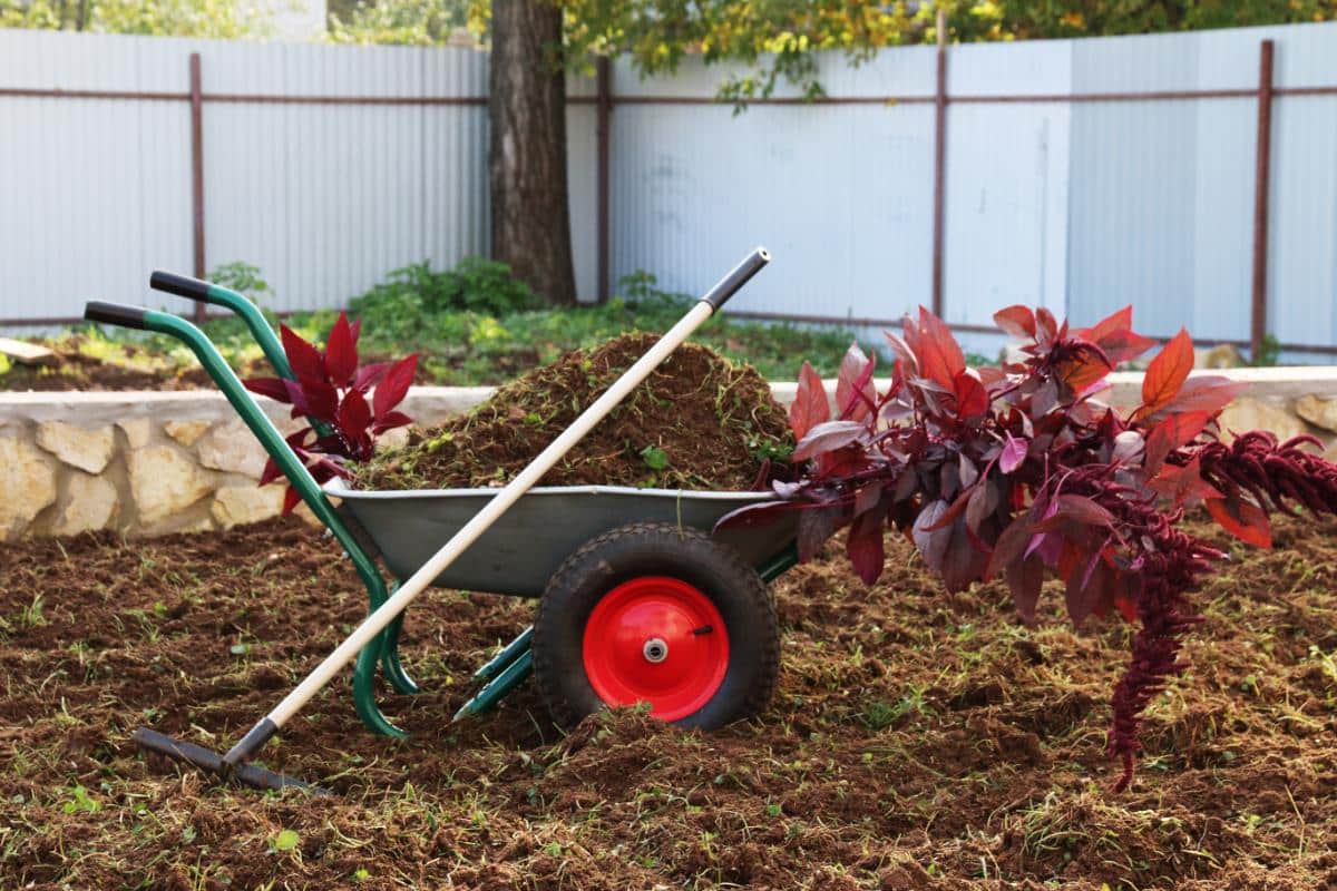 Working soil for a garden bed