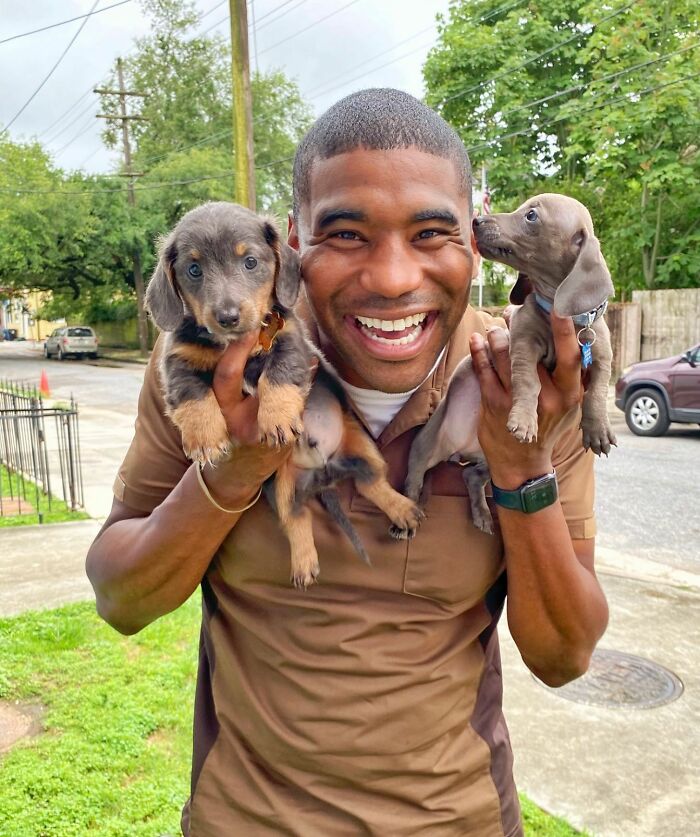 UPS Delivery Man Makes A Point Of Greeting Every Dog He Encounters (New Pics)