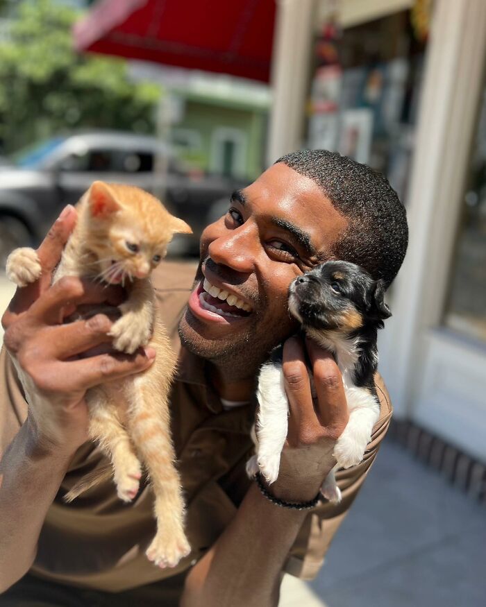 UPS Delivery Man Makes A Point Of Greeting Every Dog He Encounters (New Pics)