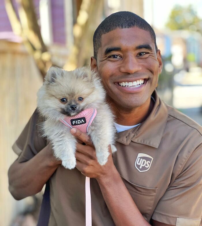 UPS Delivery Man Makes A Point Of Greeting Every Dog He Encounters (New Pics)