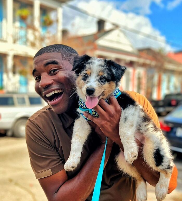 UPS Delivery Man Makes A Point Of Greeting Every Dog He Encounters (New Pics)