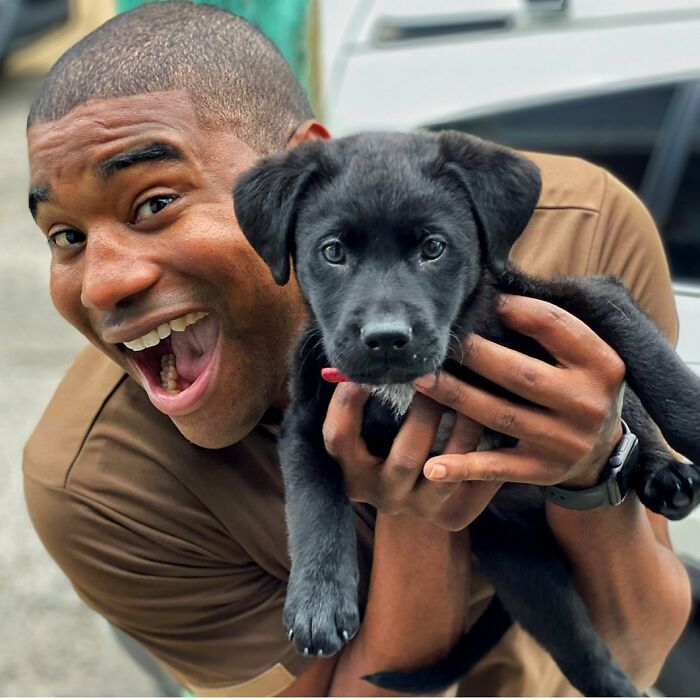 UPS Delivery Man Makes A Point Of Greeting Every Dog He Encounters (New Pics)