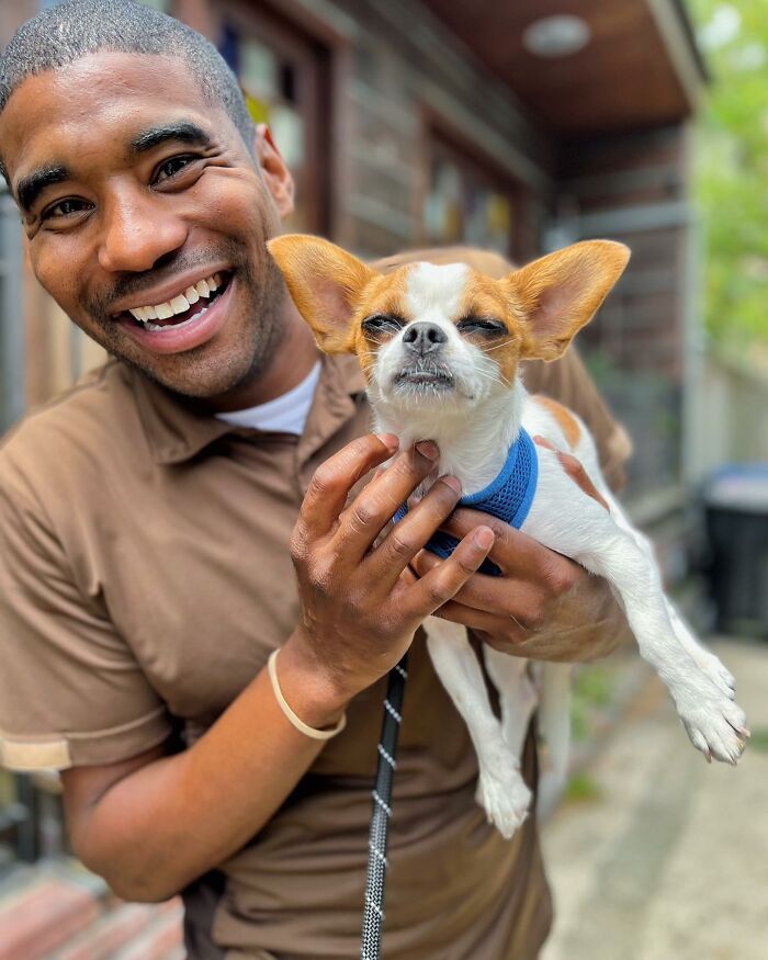 UPS Delivery Man Makes A Point Of Greeting Every Dog He Encounters (New Pics)