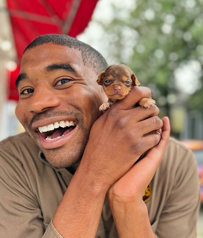 UPS Delivery Man Makes A Point Of Greeting Every Dog He Encounters (New Pics)